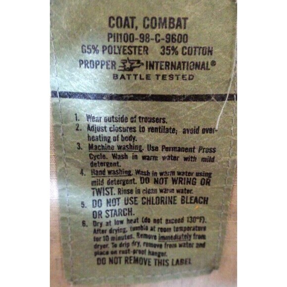 US Army Coat Combat Uniform Medium Regular FR Flame Resistant Camouflage - Picture 5 of 7